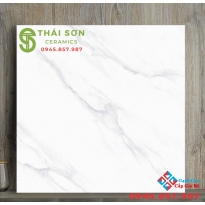 Gạch lát nền 100x100 catalan đá bóng kiếng màu trắng vân mây