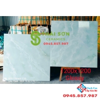 Gạch lát nền 120x120 ấn độ lát nền màu xanh bóng kiếng