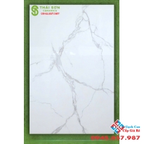 Gạch lát nền màu trắng vân xám 120x180 bóng kiếng ấn độ