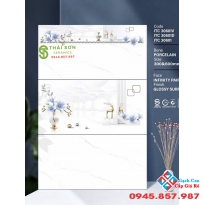 Gạch ốp tường 30x60 bóng kiếng trắng vân mây cao cấp