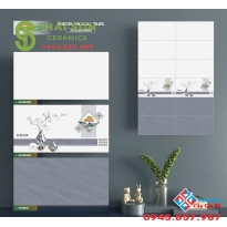 Gạch cmc 30x60 bóng kiếng ốp tường tầng hầm bộ đậm nhạt