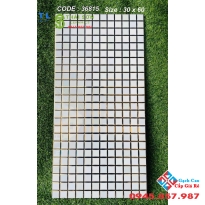 Gạch mosai 30x60 trung quốc men bóng khắc kim vàng