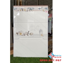 Gạch ốp tường giá rẻ 30x60 trắng mây viền nổi