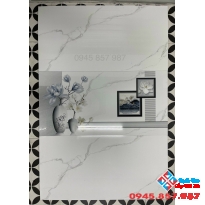 Gạch bóng kiếng 40x80 ốp tường catalan trắng mây