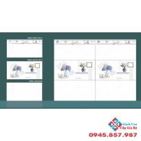 Gạch bóng kiếng 40x80 cmc ốp tường màu trắng mây nhẹ