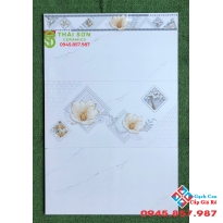 Gạch ốp tường 40x80 đá bóng kiếng trắng mây cao cấp tphcm