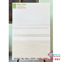 Gạch men mờ vitto 40x80 ốp tường màu vàng kem