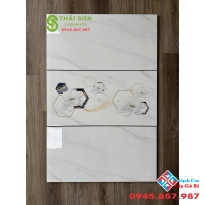 Gạch bóng kiếng cmc 40x80 ốp tường màu trắng vân mây 