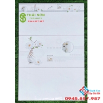 Gạch ốp tường 40x80 phương nam men bóng trắng vân