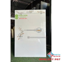 Gạch vitto hoàn mỹ 40x80 ốp tường bóng kiếng trắng vân mây