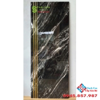 Đá lát cầu thang 47x120 khắc kim chạy rãnh nhũ vàng