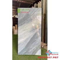 Gạch ấn độ 60x120 lát nền nhà vân xanh siêu bóng đẹp