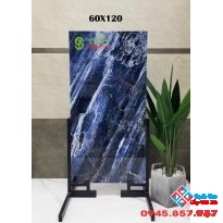 Gạch bóng kính ấn độ 60x120 vân xanh ốp lát nhà biệt thự