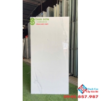 Gạch lát nền nhà phố 60x120 ấn độ trắng vân nhẹ bóng kiếng
