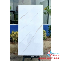 Gạch ốp tường phòng tắm 60x120 siêu bóng tông trắng mây
