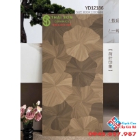 Gạch giả gỗ họa tiết chiếc lá 60x120 trung quốc