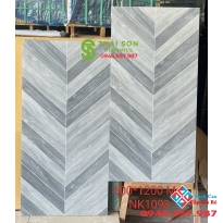 Gạch giả gỗ xương cá vân xám 60x120 mờ nhập khẩu