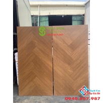 Gạch lát nền xương cá 60x120 vân gỗ đỏ
