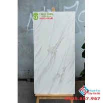 Gạch lát nền matt caving 60x120 trắng mây ấn độ