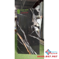 Gạch ấn độ 60x120 siêu bóng đen vân trắng