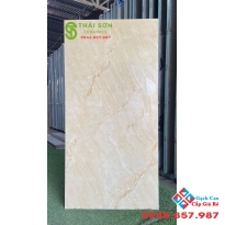 Gạch lát nền vân đá vàng 60x120 tasa bóng kiếng