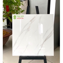 Gạch bóng kính toàn phần 60x60 trắng vân mây