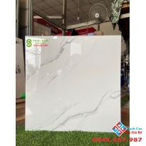 Gạch lát nền trắng mây 60x60 bóng kính catalan