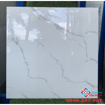 Gạch lát nền vi tinh bóng kim cương 60x60 vân mây trắng mới