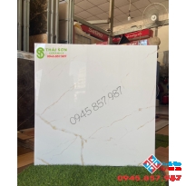 Gạch bóng kiếng trắng vân khắc kim 80x80 prime