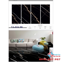 Gạch ốp lát khổ lớn 80x160 đen vân vàng nhập khẩu mới nhất