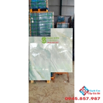 Gạch lát nền 80x160 bóng kiếng ấn độ màu xanh đẹp