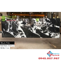 Gạch 80x240 bóng kiếng màu đen vân trắng cao cấp