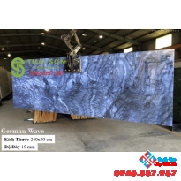 Gạch ốp lát bóng kiếng ấn độ 80x240 vân xanh biển
