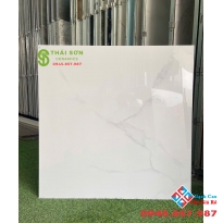 Gạch bóng kiếng VID 80x80 trắng vân mây lát nền cao cấp