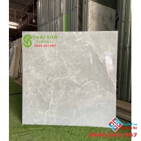 Gạch toko bóng kính 80x80 lát nền nhà màu xám vân