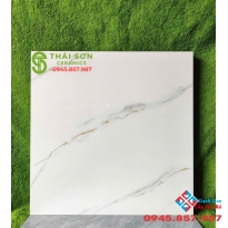 Gạch bóng kiếng 80x80 hà thanh màu trắng vân vàng