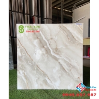 Gạch lát nền phòng khách siêu bóng 80x80 vi tinh