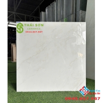 Gạch catalan 80x80 lát nền bóng kiếng trắng kem