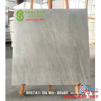 Gạch lát nền á mỹ 80x80 matt mờ màu xám vân