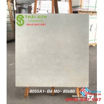 Gạch lát nền á mỹ 80x80 matt mờ màu xám xi măng nhạt