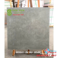 Gạch lát nền á mỹ 80x80 matt mờ màu xám xi măng đậm