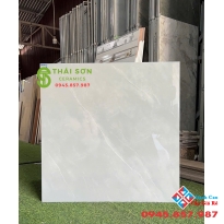 Gạch kamado 80x80 lát nền bóng kiếng màu xám xanh