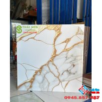 Gạch trung quốc 80x80 lát nền nhũ vàng giả đá Onyx xuyên sáng