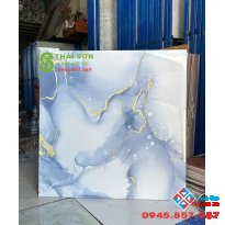 Gạch trung quốc 80x80 lát nền nhũ vàng màu xanh dương nhạt 