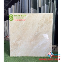 Gạch catalan 80x80 bóng kiếng màu cam vàng vân đá 