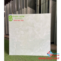 Gạch 80x80 bóng kiếng cmc lát nền phòng ngủ màu xanh 