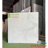 Gạch Takao bóng kính 80x80 màu xanh vân đá Onyx