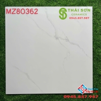 Gạch lát nền màu trắng vân mây 80x80 vicenza bóng kiếng  