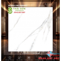 Gạch vân trắng mây bóng kiếng ốp lát 120x120 ấn độ cao cấp