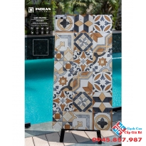 Gạch bông giả cổ ấn độ 60x120 nhập khẩu cao cấp ốp lát trang trí đẹp